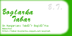 boglarka tabar business card